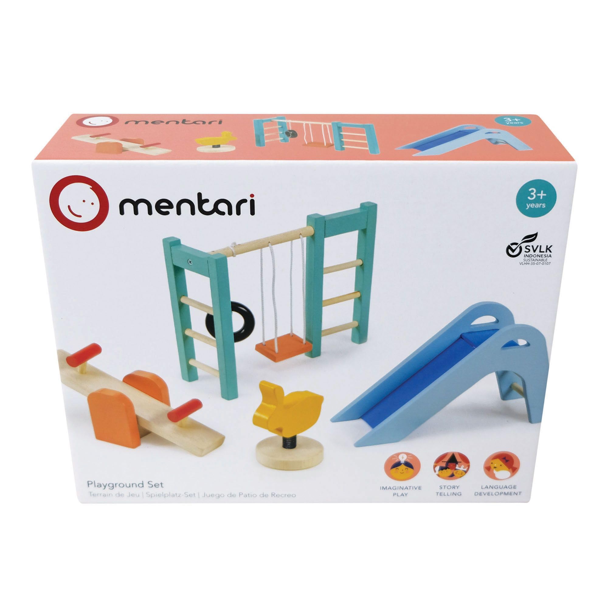 Mentari Toys - Playground Set - Wooden Playground Equipment for